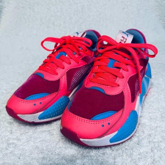 Puma RS-X heart embroidered Valentines limited edition running shoes pink velour - Picture 8 of 14